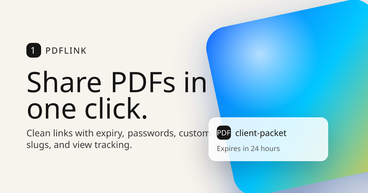 Share PDFs in One Click | PDFLink
